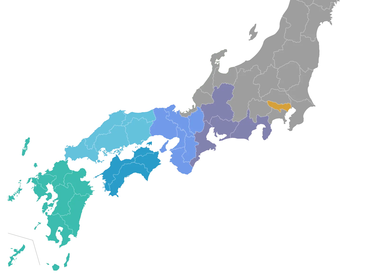 時間貸し駐車場対応エリア図